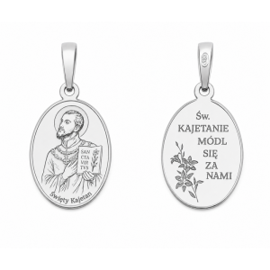 Medalik srebrny Święty Kajetan