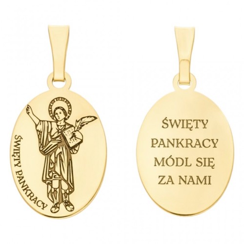 medalik srebrny Św. Pankracy