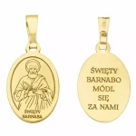 Medalik srebrny pozłacany Święty Barnaba