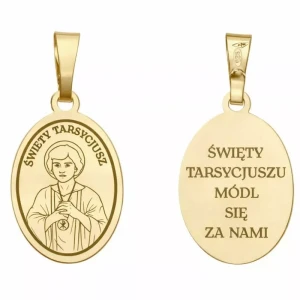 Medalik srebrny pozłacany Święty Tarsycjusz
