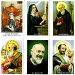 Pocztówka - mix świętych - obrazki religijne - 10 sztuk