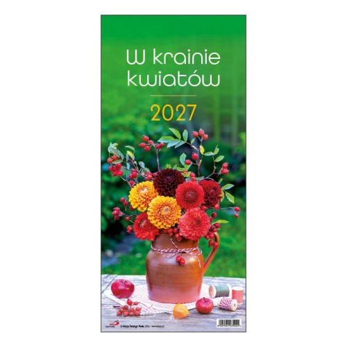 kalendarz ścienny kwiaty