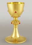 Kielich współczesny z filigranowymi zdobieniami U-013