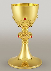 Kielich współczesny z filigranowymi zdobieniami U-013