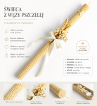 Świeca z wosku pszczelego KOMUNIA CHRZEST GROMNICA 