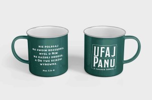 Kubek emaliowany – Ufaj Panu