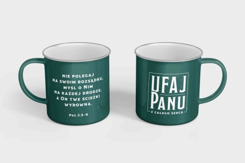 Kubek emaliowany – Ufaj Panu