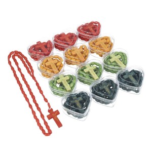 Różaniec w pudełku – drewno 7 mm – Kids