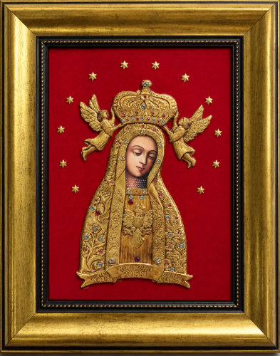 Obraz Matka Boża Licheńska – relief 3D, ceramika żywiczna