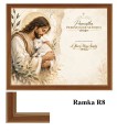 Obrazek pierwszokomunijny w jasnobrązowej ramce-4