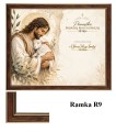 Obrazek pierwszokomunijny w ciemnojbrązowej ramce-5