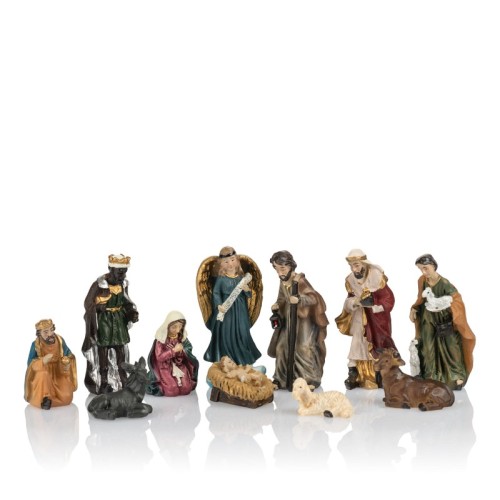 Szopka bożonarodzeniowa – zestaw figurek z żywicy, 5 cm