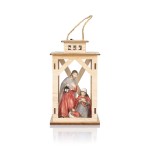 Święta Rodzina – świecąca latarnia na roraty, zawieszka LED, 15 cm