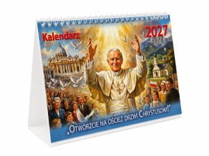 Kalendarz biurkowy 2027 – Św. Jan Paweł II