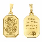 Medalik srebrny pozłacany Matka Boska Ostrobramska