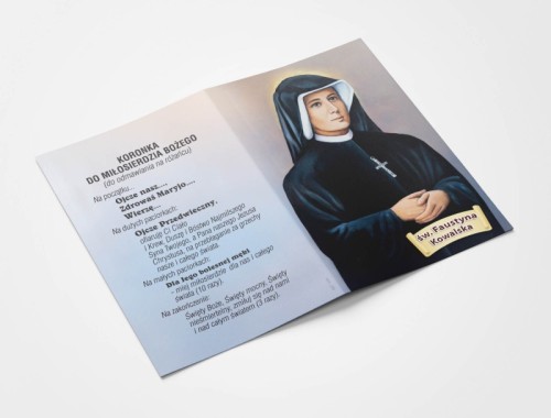 Obrazek składany - św. Faustyna Kowalska - opak. 25 sztuk