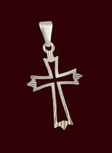 Krzyż ze srebra pusty KD043