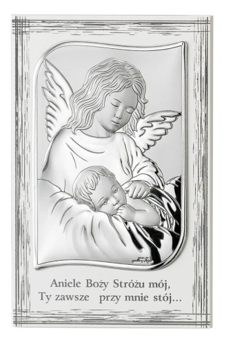 obrazek ze srebra z modlitwą