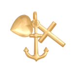 Zawieszka ze złota Wiara - Nadzieja - Miłość