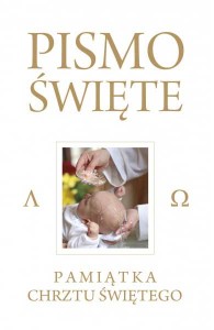 Pismo Święte Starego i Nowego Testamentu Kremowe - Pamiątka Chrztu Świętego