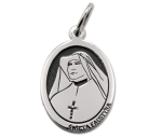 Medalik srebro 925 laser Święta Faustyna