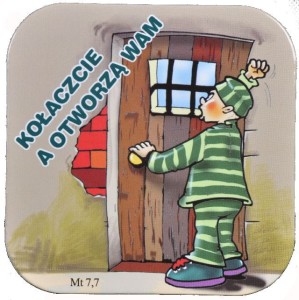 Podkładka korkowa "Kołaczcie a otworzą wam"