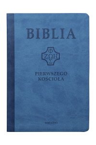 Biblia pierwszego Kościoła okładka PU, niebieska, paginatory suwak