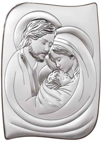 Obraz ze srebra ze Świętą Rodziną W/6466/2X