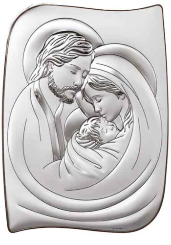 Obraz ze srebra ze Świętą Rodziną 