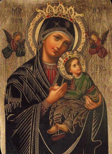 Ikona z certyfikatem - Matka Boża Nieustającej Pomocy