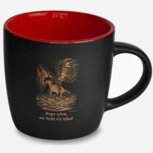 Kubek porcelanowy czarny ORZEŁ