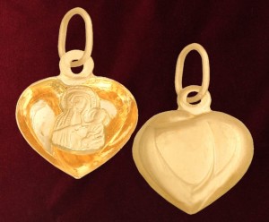 Złoty medalik Matka Boska Częstochowska 