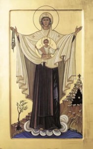Ikona Matka Boża Szkaplerzna (Orantka)