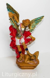 Święty Michał Archanioł, figura z żywicy miękkiej, produkt włoski