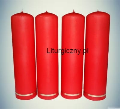 Czerwone świece do wieńca adwentowego