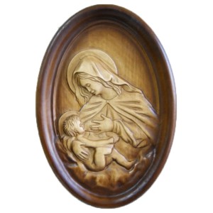 Matka Boża z dzieciątkiem 6A - Obraz z drewna