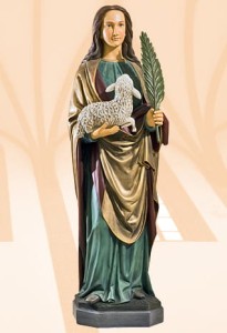 Święta Agnieszka figura 110 cm