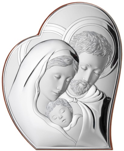 obraz srebrny ze Świętą Rodziną