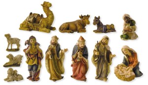 Figury do szopki bożonarodzeniowej 12 części K154