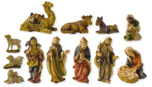 Figury do szopki bożonarodzeniowej 12 części K154 