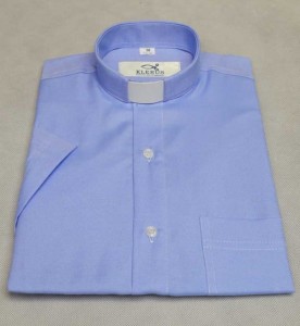 Koszula kapłańska taliowana, niebieska SLIM 3 PROMOCJA