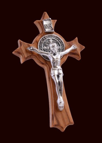 Krzyż św. Benedykta - d. oliwne - medal świętego Benedykta-1