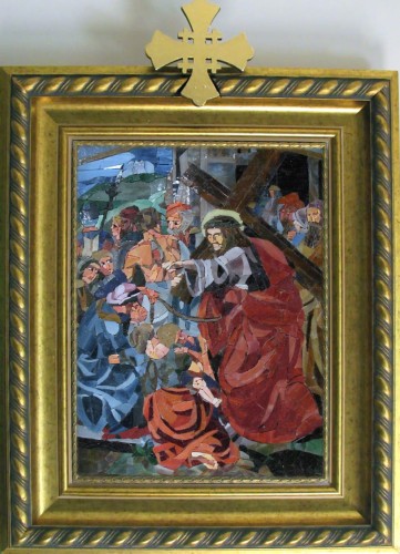 Stacje Drogi Krzyżowej do kościoła z mozaiki-1