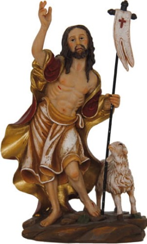 Jezus Zmartwychwstały, figura żywiczna H052-14 cm
