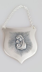 Ryngraf ze srebra z Maryją i Jezuskiem