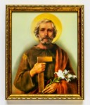 Obraz w drewnianej ramie - Święty Józef Robotnik