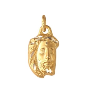 Medalik ze złota - głowa Chrystusa