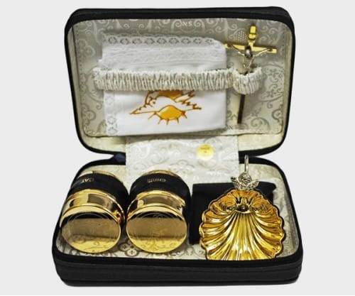 Naczynia do chrztu w skórze s/88