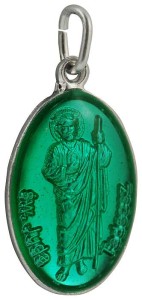 Święty Juda Tadeusz - Serce Pana Jezusa  - metalowy medalik