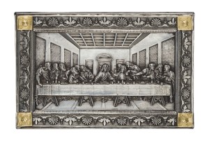 Ikona Ostatnia Wieczerza, ręcznie kuta w metalu